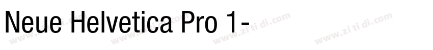 Neue Helvetica Pro 1字体转换